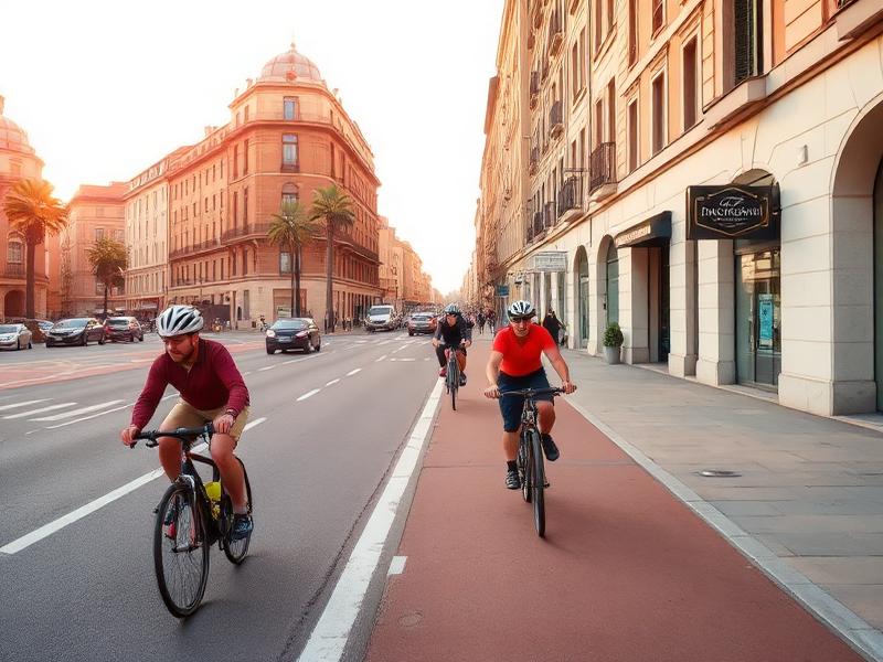 Ciclisti, pedoni e monopattini